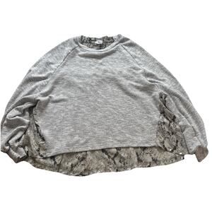 Blair Grey Knit Metallic Snake Print THML Top